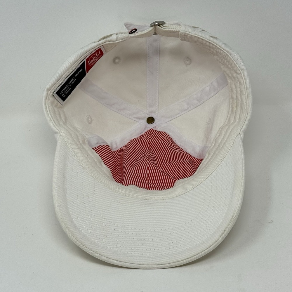 Herschel Supply Co. White Box Logo Hat Cap Adjustable Strap Back OSFM - Picture 9 of 13